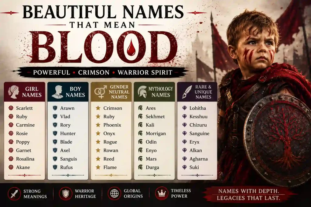 names that mean blood names that mean blood
