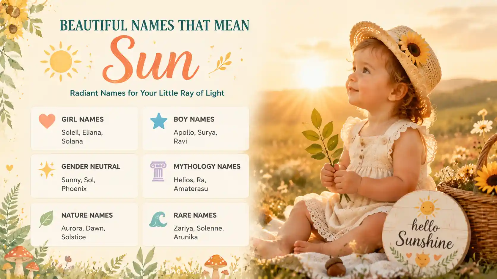 Names That Mean Sun Names That Mean Sun