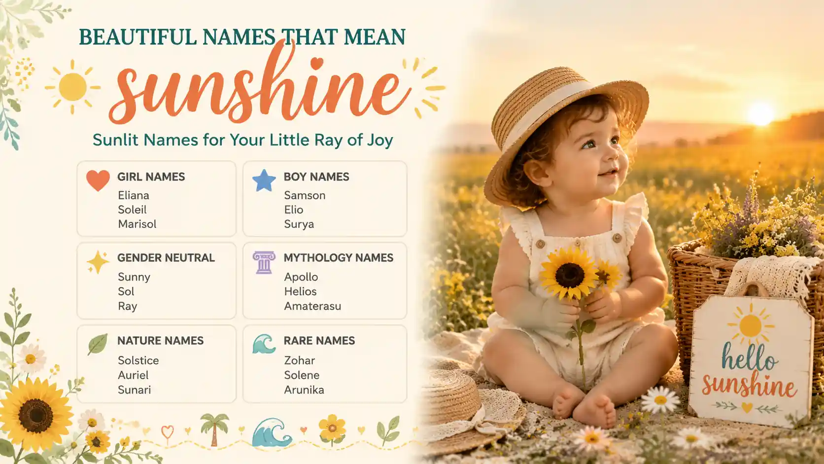 Names That Mean Sunshine Names That Mean Sunshine
