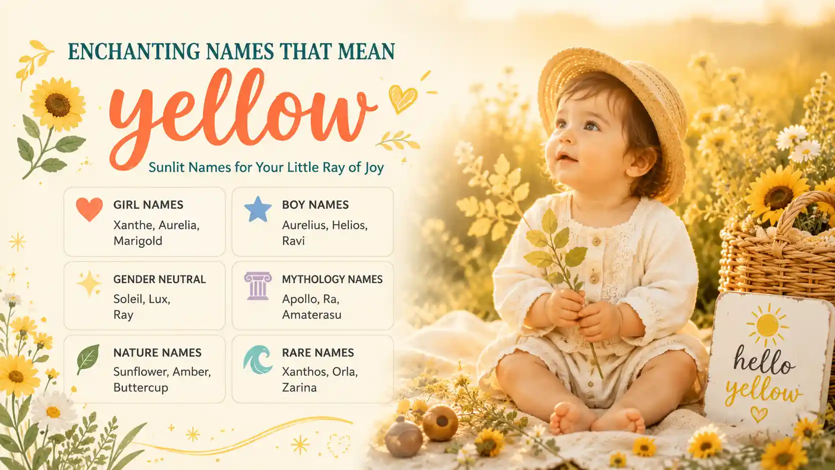 Names That Mean Yellow Names That Mean Yellow