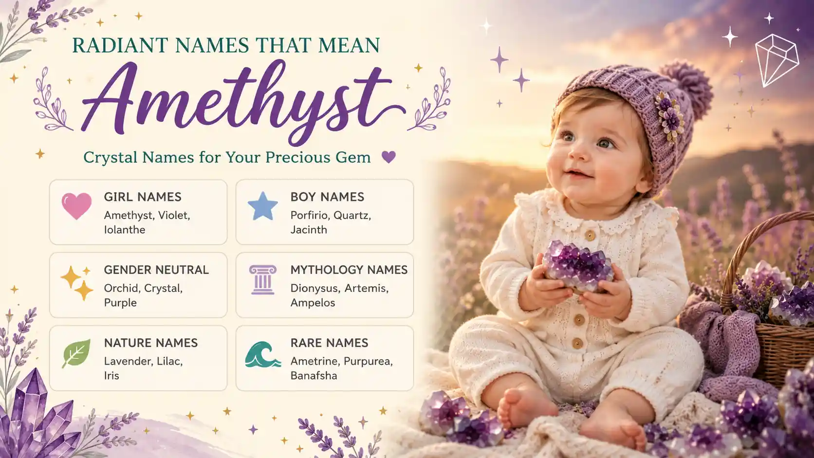 Names That Mean Amethyst Names That Mean Amethyst