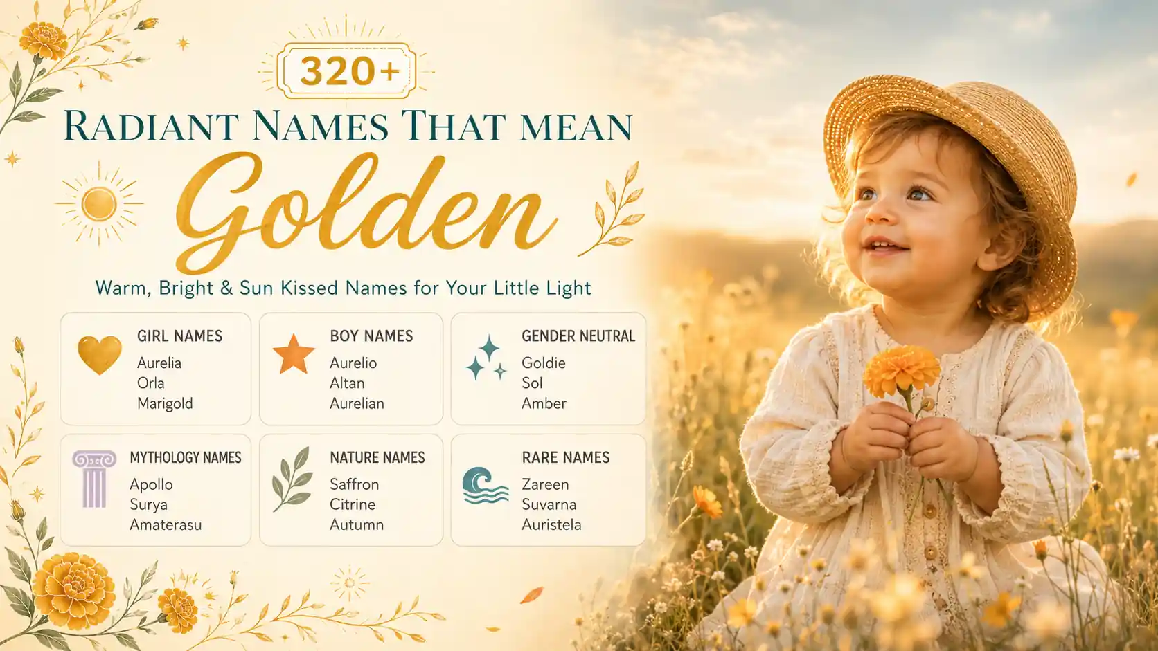 Names That Mean Golden Names That Mean Golden