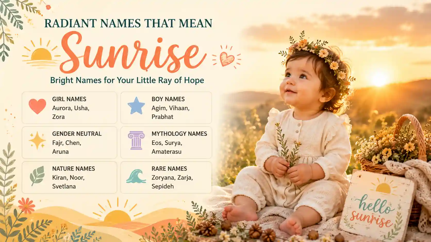 Names That Mean Sunrise Names That Mean Sunrise